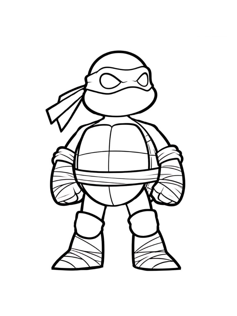 Ninja Turtles Ausmalbilder Chibi