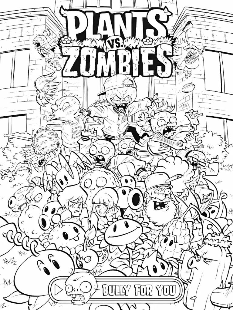 Plants Vs Zombies Ausmalbilder Kostenlos