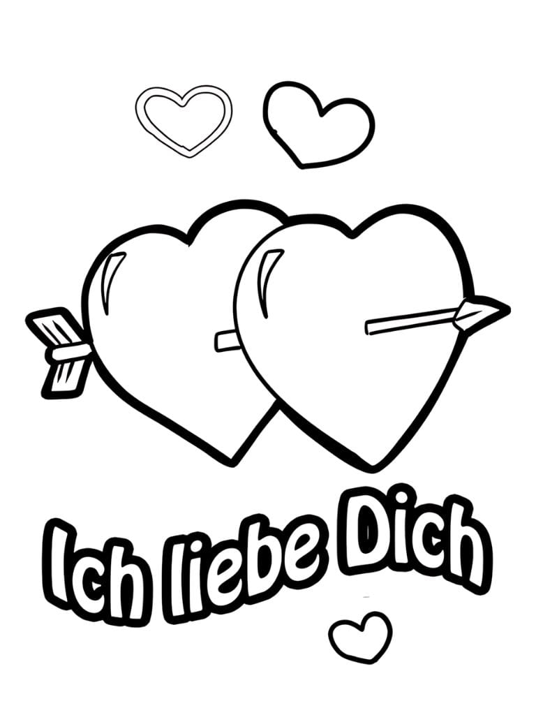 Romantische Ich Liebe Dich Ausmalbilder