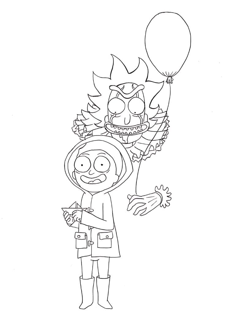 Rrick Clown Und Morty Ausmalbilder