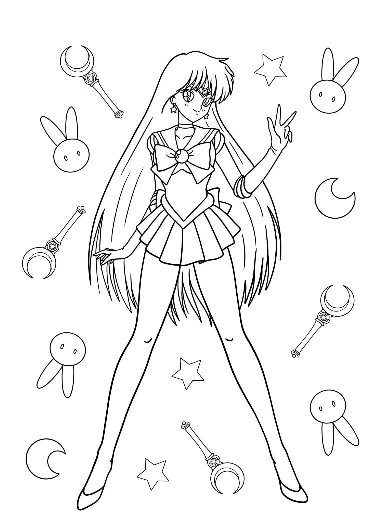 Sailor Moon Und Luna Ausmalbild