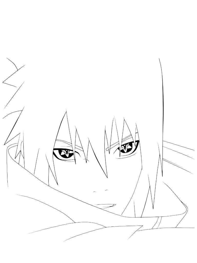 Sasuke Drachenflamme Ausmalbild