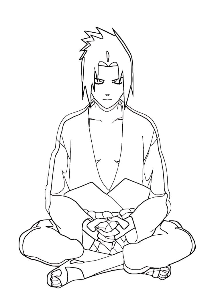 Sasuke Pose Ausmalbilder