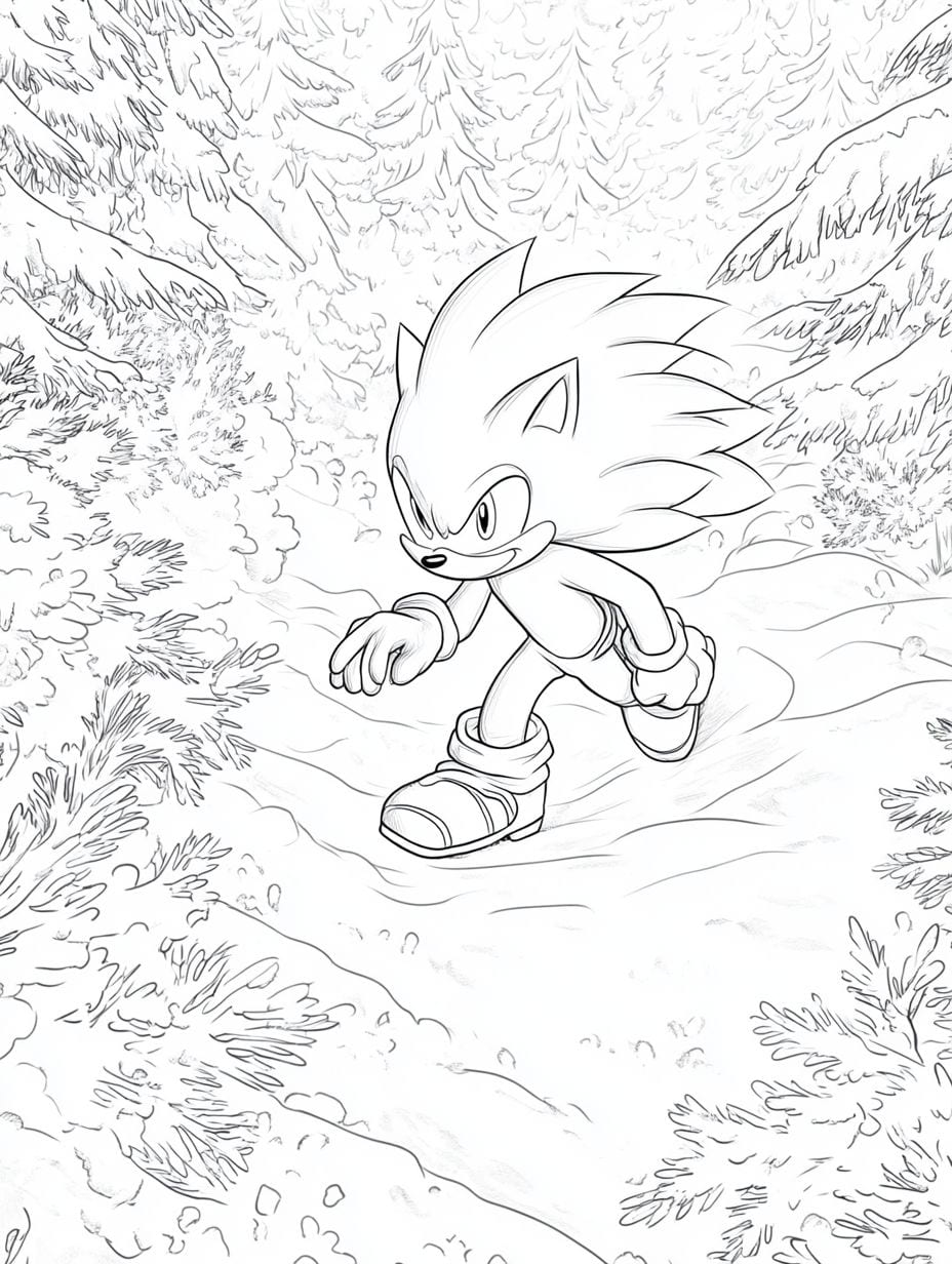 Sonic Shadow Im Im Wald Ausmalbilder