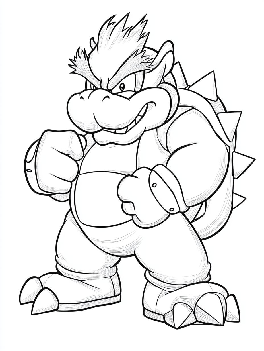 Super Mario Bowser Ausmalbilder Gratis