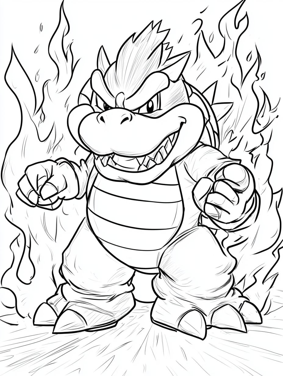 Super Mario Bowser Ausmalbilder