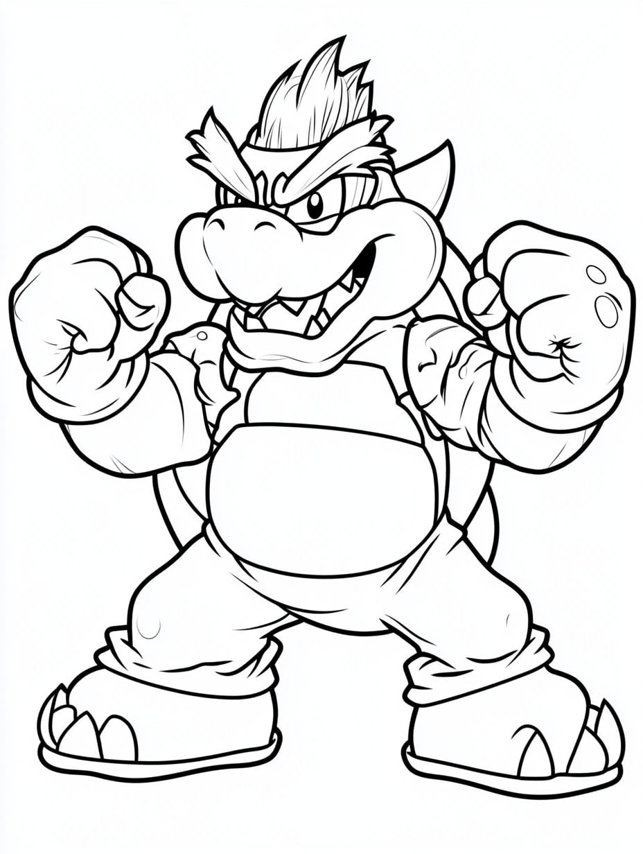 Super Mario Bowser Malbilder