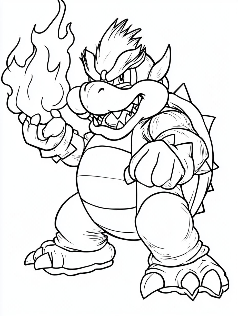 Super Mario Bowser Malvorlage