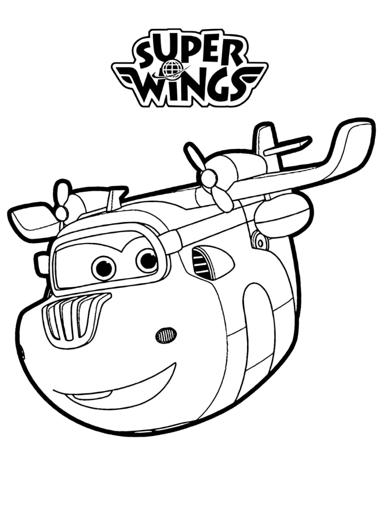 Super Wings Ausmalbilder Niedlich