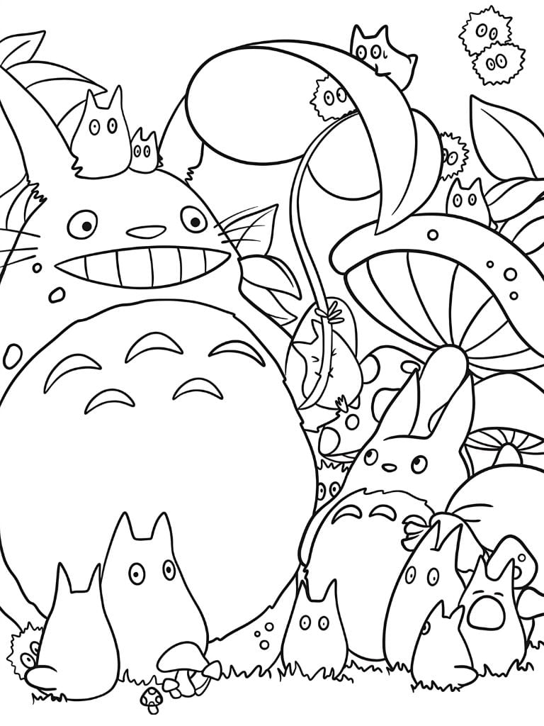 Totoro Ausmalbilder Kreativ