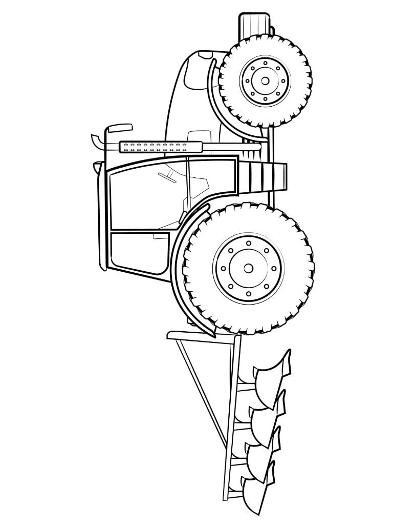 Traktor Mit Anhänger Zum Ausmalen