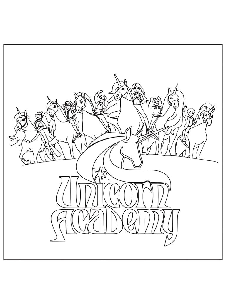 Unicorn Academy Ausmalbilder Mit Details