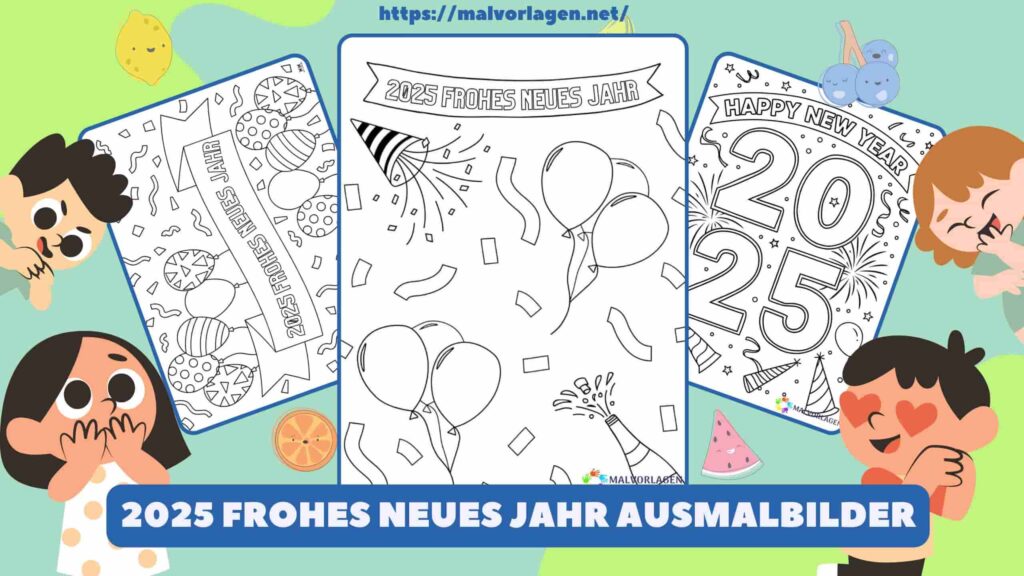 Frohes Neues Jahr Ausmalbilder