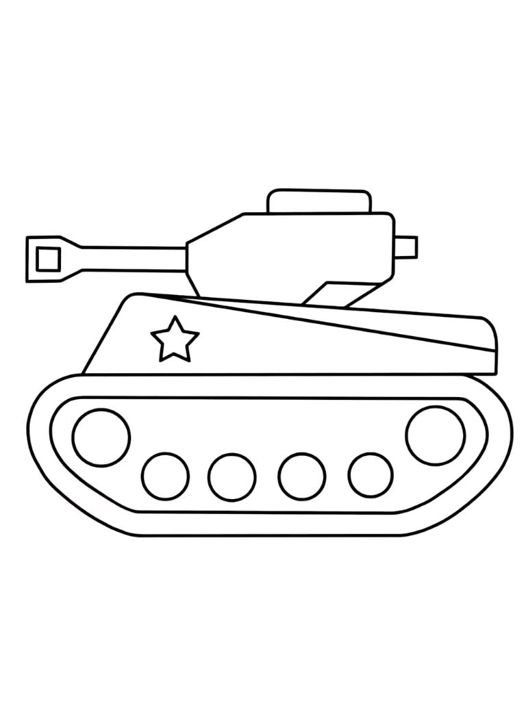 Ausmalbilder Kampfpanzer Für Kinder