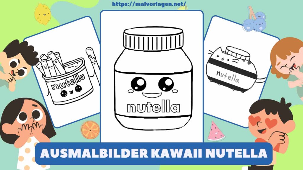 Ausmalbilder Kawaii Nutella