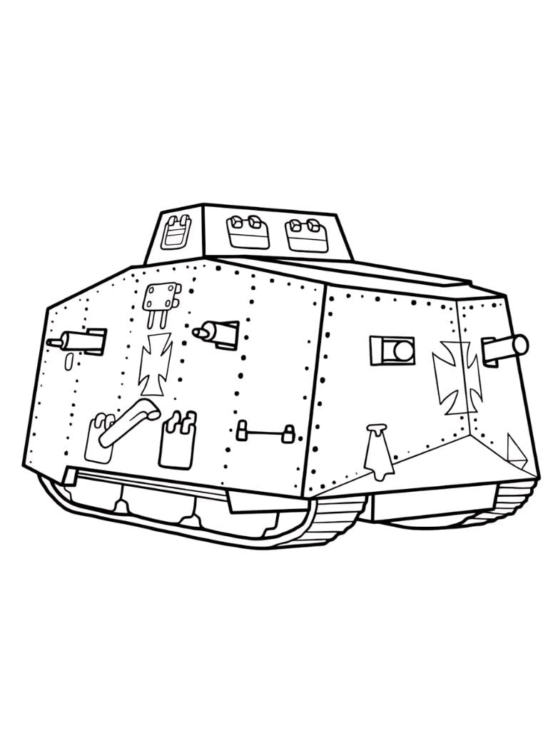 Ausmalbilder Moderne Panzer