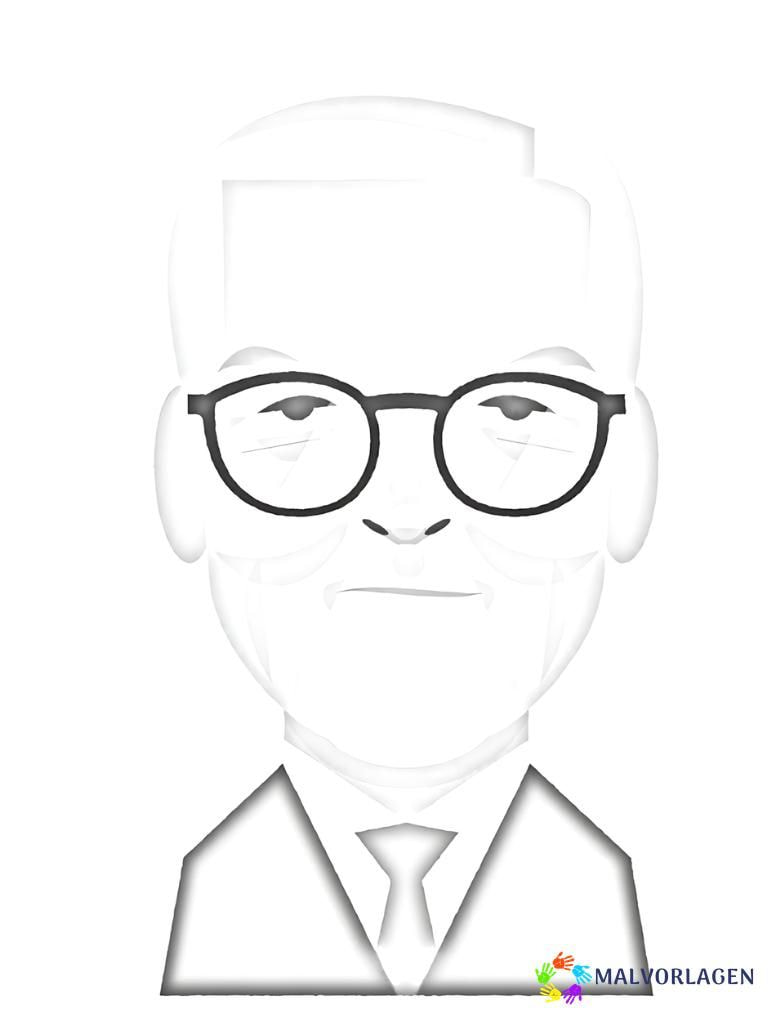 Ausmalbilder Porträt Frank Walter Steinmeier