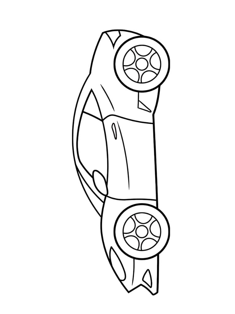 Kostenlose Rennwagen Ausmalvorlagen