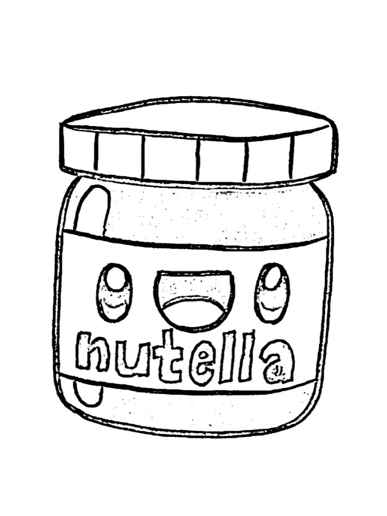 Süße Nutella Bilder Kawaii Ausmalvorlagen