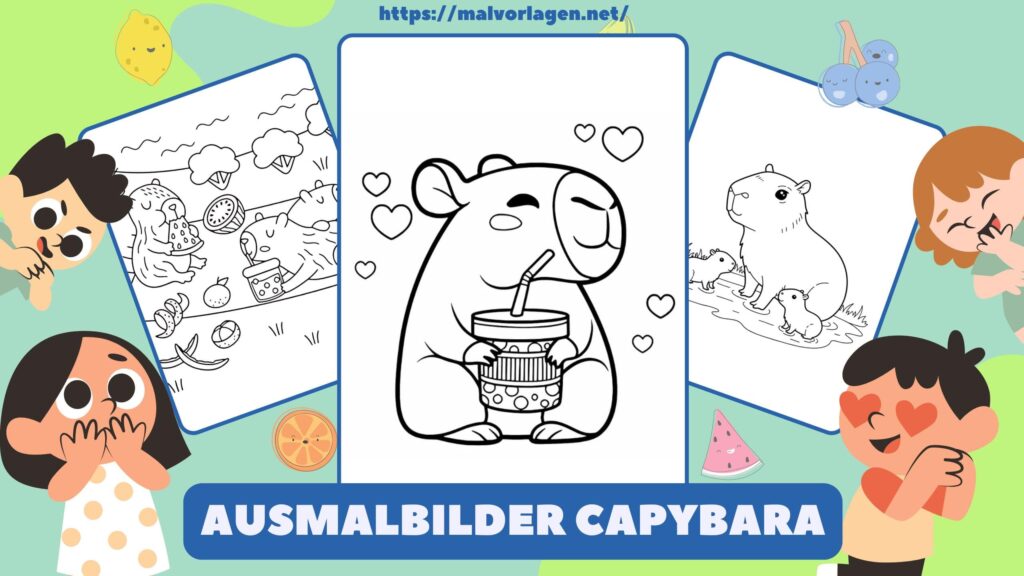 Ausmalbilder Capybara Min